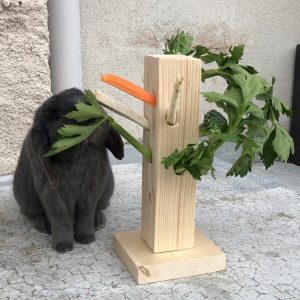 Arbre à légumes et à branchages pour lapin