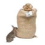 Foin bio de Normandie, sac en jute pour lapin