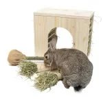 Arc de foin en bois pour les lapins