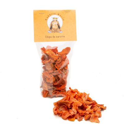 Chpis de carotte séchées pour lapins