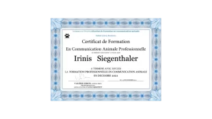 Irinis Animal Communication Diploma