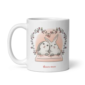 Mug représentant des lapins amoureux petite taille