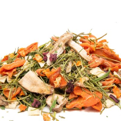 Minestrone, mélange de légumes et d'herbes aromatiques pour lapins