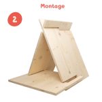 Tipi en bois Esmée pour lapins, notice de montage