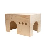 Maison Pollux en bois d'épicéa 3 plis pour lapins géants