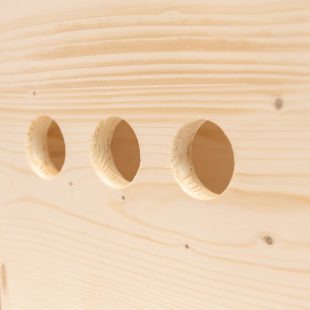 Maison Pollux en bois d'épicéa 3 plis pour lapins géants