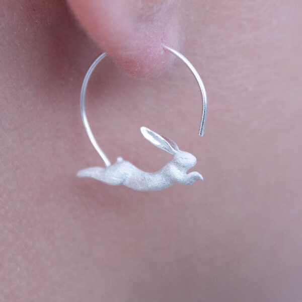 Boucles d'oreilles créoles lièvre