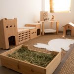 Cabane claustra en bois de douglas pour les lapins
