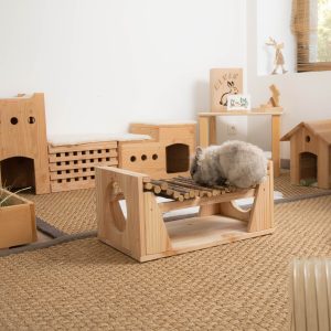 La passerelle infernale, module en bois de douglas pour les lapins qui se sentent l'âme d'un aventurier !