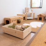 Parc à foin Pouloute en bois d'épicéa 3 plis pour les lapins nains ou géants