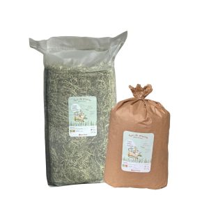 Foin de prairie dépoussiéré Rabbits World pour lapins, ballot de 2 et 8kg