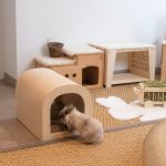 La roulotte design, abri taille XL pour lapins géants et couples en bois d'épicéa 3 plis