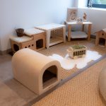 La roulotte design, abri taille XL pour lapins géants et couples en bois d'épicéa 3 plis'épicéa 3 plis