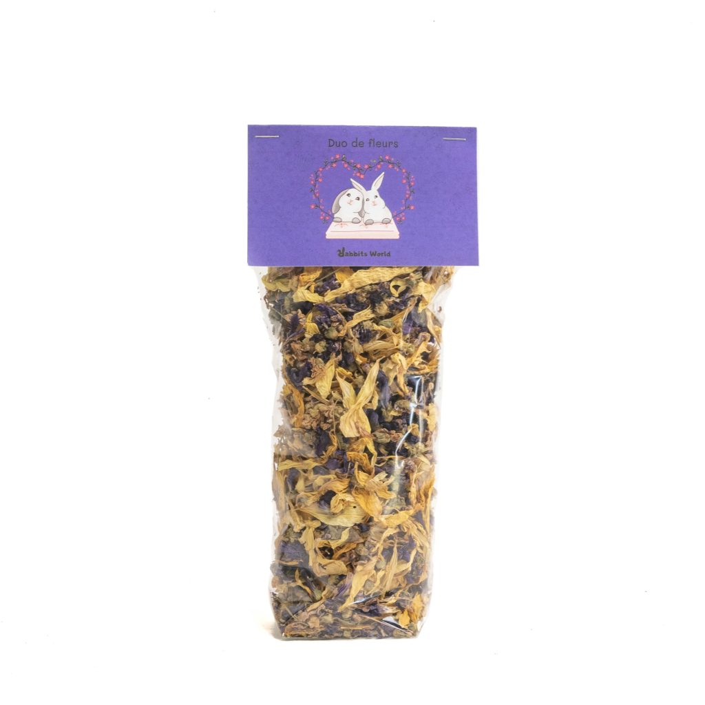 Duo de fleurs, friandise 100% naturelle pour lapins
