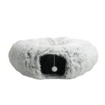 Tunnel donut en fausse fourrure pour les lapins
