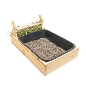 Râtelier-litière pour lapins idéale pour un bon apprentissage de la propreté