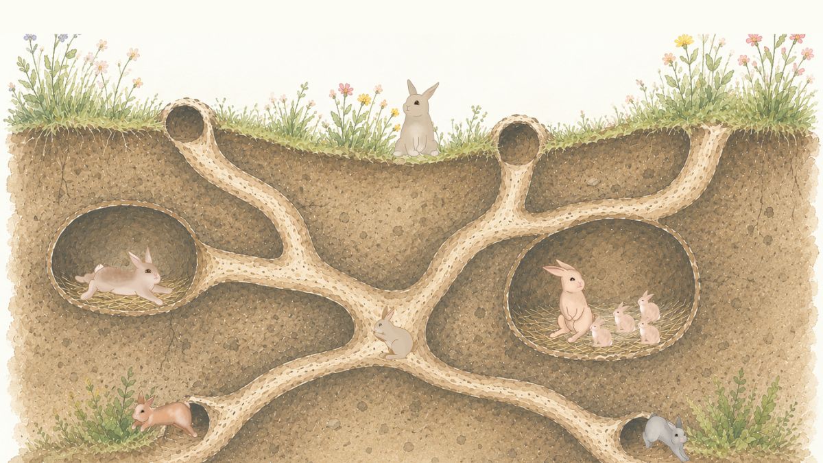 Les terriers du lapin de garenne : voyage dans une architecture souterraine fascinante
