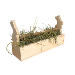 Râtelier Romarin, distributeur de foin en bois pour lapin